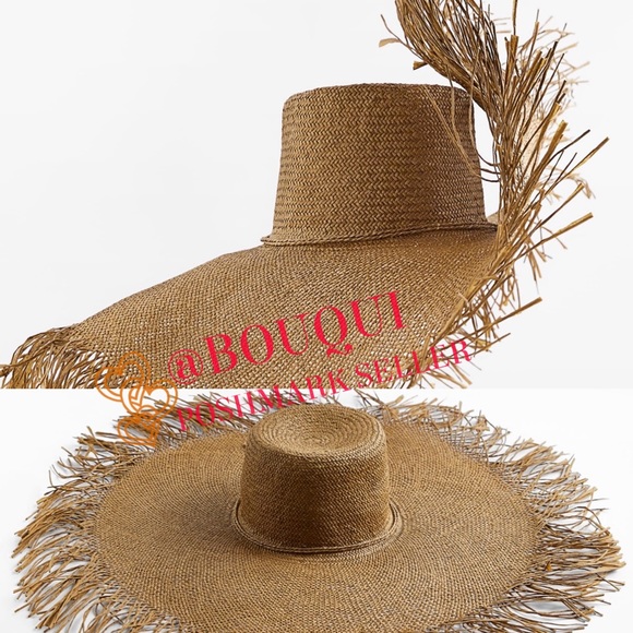 BLOGGERS FAV ZARA FRAYED TRIM BEACH HAT main image 9